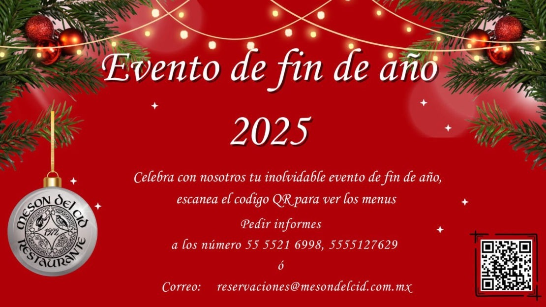 Cena de Fin de Año en Mesón del Cid.